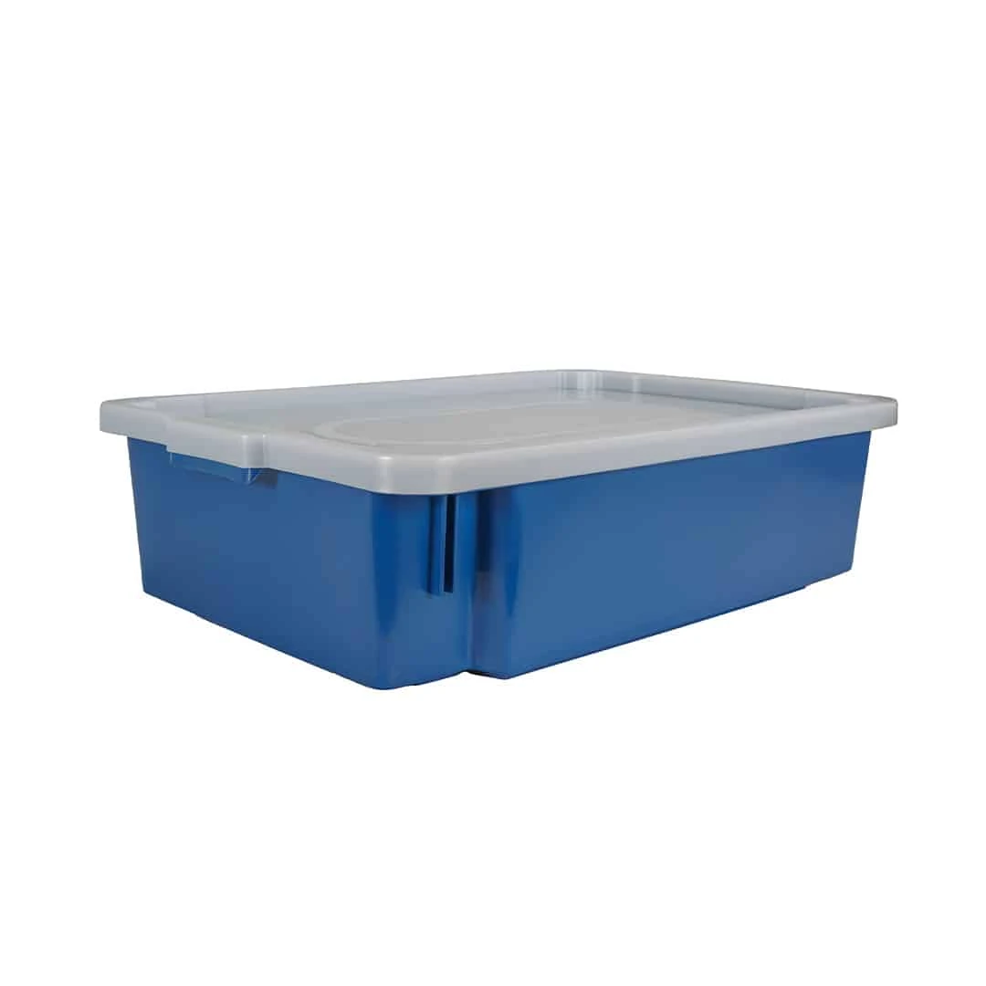 Caixa plástica com tampa s850 35 L azul - Caixas plásticas - Rio de Janeiro // Copos de Vidros RJ