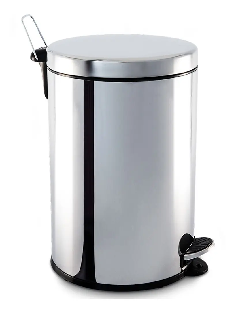 Lixeira inox com pedal e balde 20 L - Lixeiras inox - Rio de Janeiro // Copos de Vidros RJ