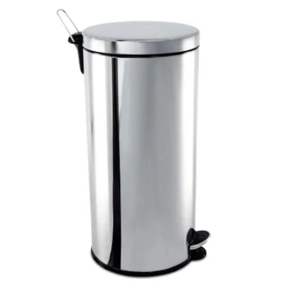 Lixeira inox com pedal e balde 50 L - Lixeiras inox - Rio de Janeiro // Copos de Vidros RJ